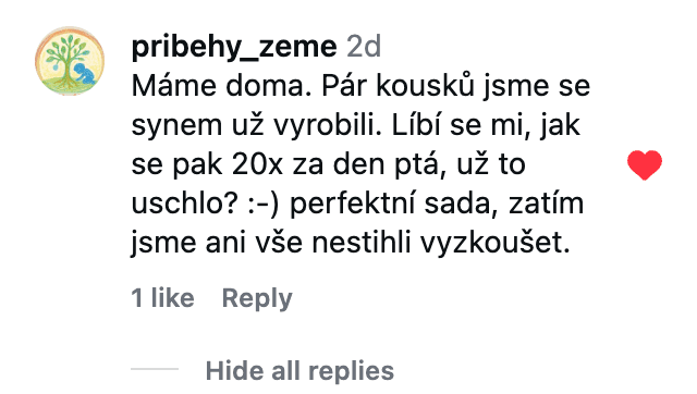 Recenze zákazníka @pribehy_zeme